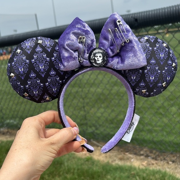 Disney Parks Haunted Mansion Madame Leota Wallpaper Minnie Mouse Ears Headband - Picture 1 of 15